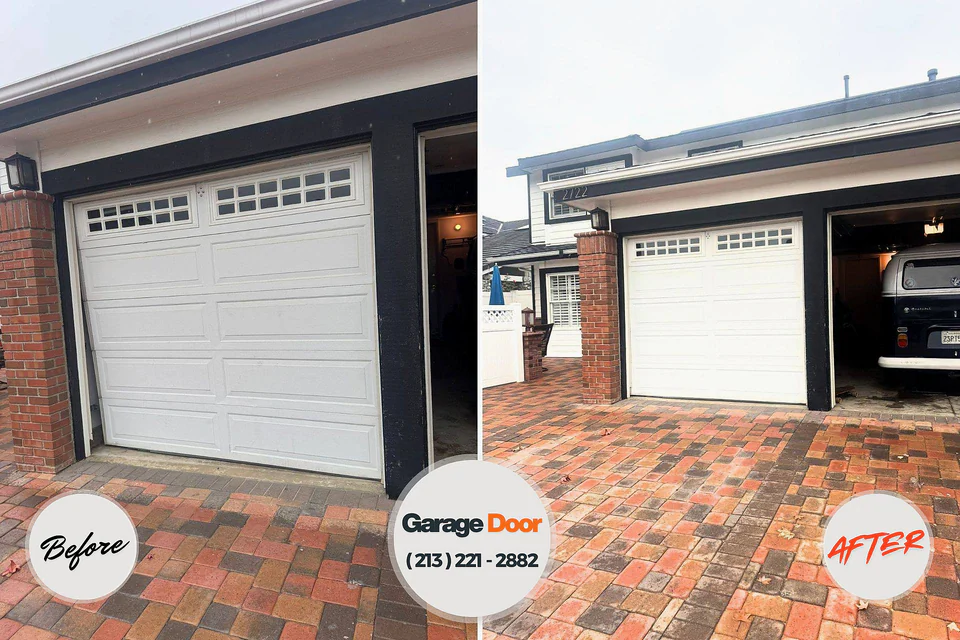 Before and after: garage door repair Idaho Falls, ID